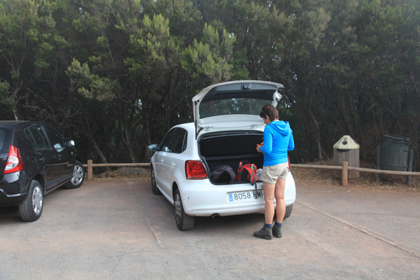 Parkeerplaats op la Gomera